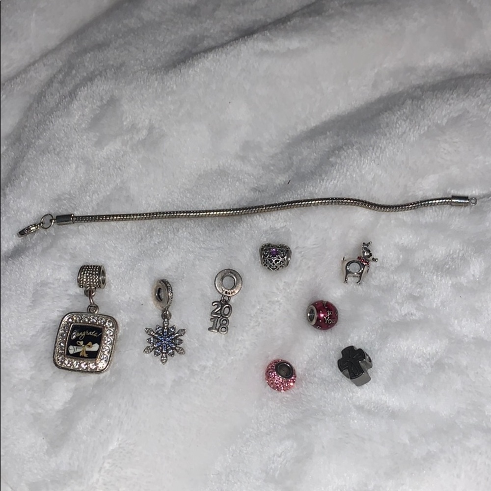 Pandora bracelet and charms
